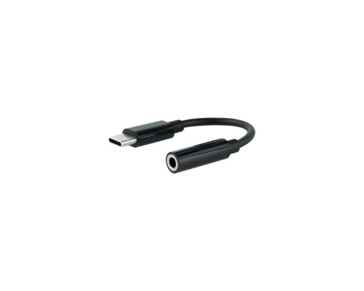 [35681] CABLE ADAPTADOR AUDIO USB-C/M A JACK 3.5/H 11CM NEGRO NANOCABLE