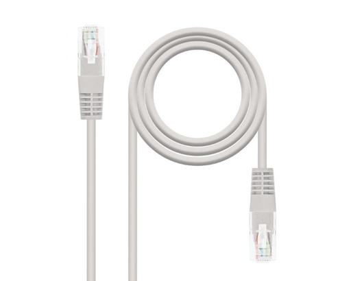[35180] CABLE DE RED LATIGUILLO RJ45 UTP CAT6 AWG24 LSZH 5 M GRIS NANOCABLE