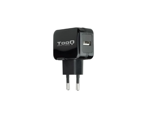 [34578] CARGADOR PARED AUTOMATICO 1XUSB 5V 2.4A NEGRO TOOQ