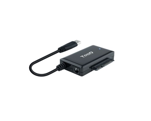 [34576] ADAPTADOR USB 3.0 USB-A A SATA PARA DISCOS DUROS 2.5"-3.5" NEGRO TOOQ