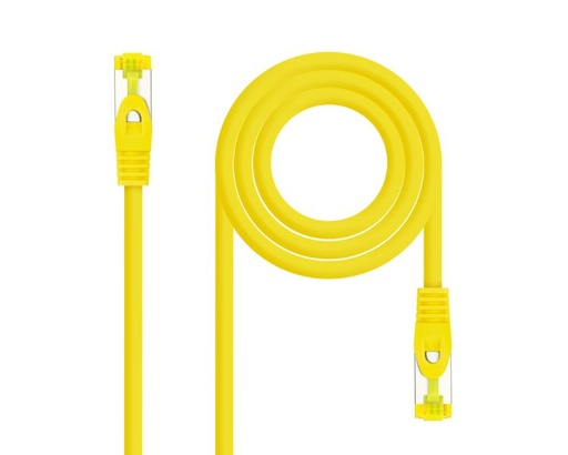[34211] CABLE DE RED LATIGUILLO RJ45 SFTP CAT6A AWG26 0.25 M AMARILLO NANOCABLE