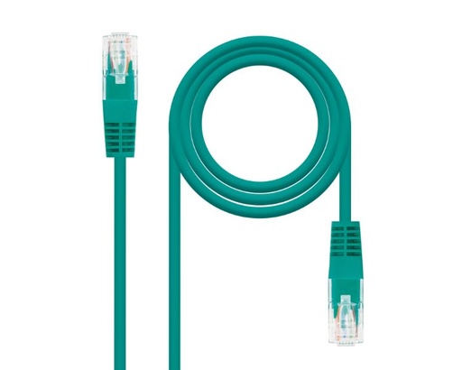 [34178] CABLE DE RED LATIGUILLO RJ45 UTP CAT6 AWG24 0.30 M VERDE NANOCABLE