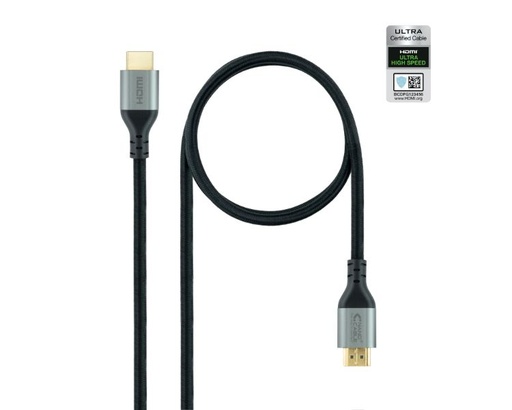 [34002] CABLE HDMI V2.1 ULTRA HIGH SPEED TIPO A/M-A/M NEGRO 3 M NANOCABLE