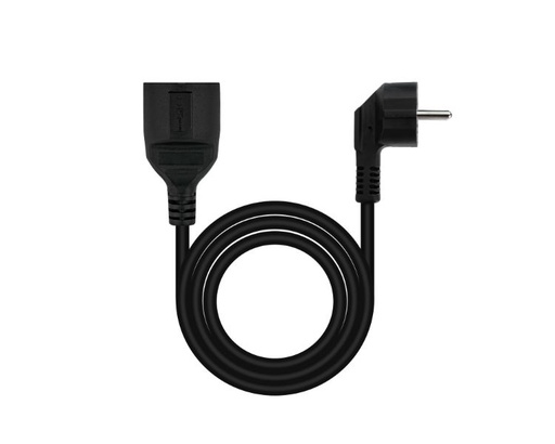 [33878] CABLE ALIMENTACION ALARGADOR SCHUKO 5 M NEGRO NANOCABLE