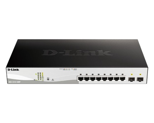 [33653] D-LINK SWITCH 10 PUERTOS 10/100/1Gbit w/2 Combo 1000BaseT/SFP  PoE+