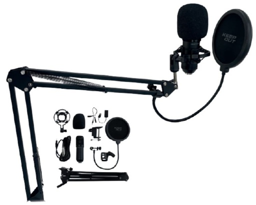 [32731] MICROFONO XLR PRO KIT NEGRO KEEPOUT
