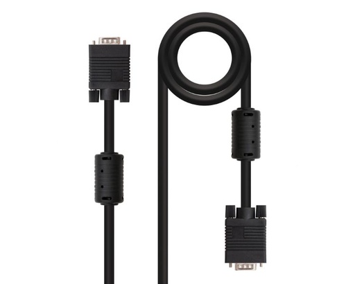 [32033] CABLE SVGA CON FERRITA MONITOR TIPO M-M 1M NANOCABLE