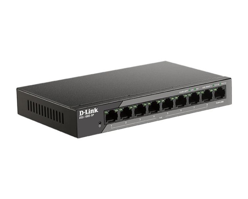 [31810] D-LINK SWITCH 8 PUERTOS 10/100 + 1000BaseT PoE LONG RANGE