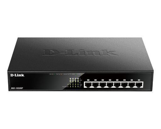 [30832] D-LINK SWITCH 8 PUERTOS 10/100/1Gbit RACK PoE