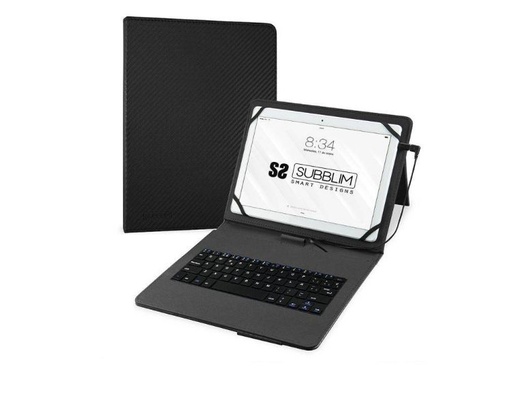 [29367] FUNDA + TECLADO TABLET KEYTAB PRO USB 10.1" NEGRO SUBBLIM