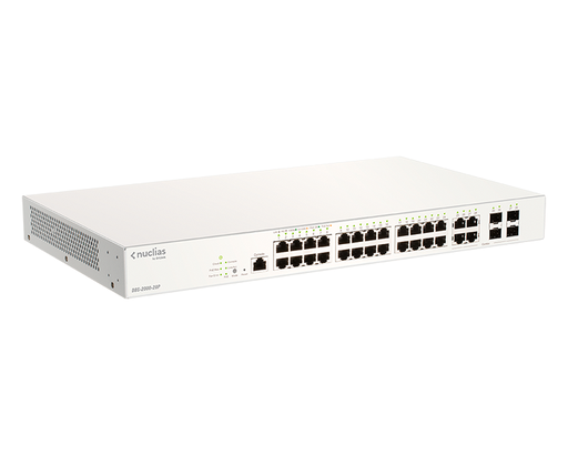 [28859] D-LINK SWITCH SMART NUCLIAS CLOUD 28 PUERTOS 10/100/1Gbit w/4 Gbit.SFP 193W PoE+