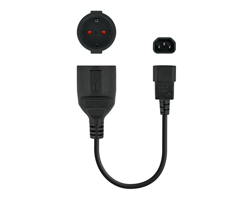 [28501] ADAPTADOR C14/M A CEE7/H 25 CM NANOCABLE