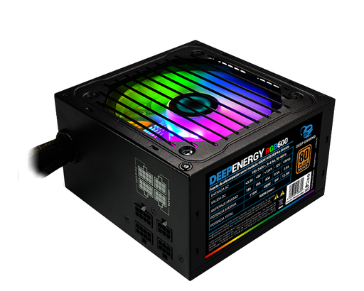 [27955] FUENTE ALIM. DEEPENERGY 600W 80+ BRONZE RGB DEEPGAMING