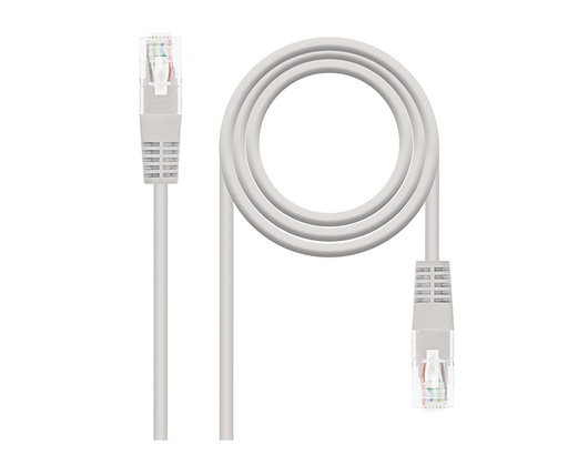 [27577] CABLE DE RED LATIGUILLO RJ45 UTP CAT6 AWG24 0.30 M GRIS NANOCABLE