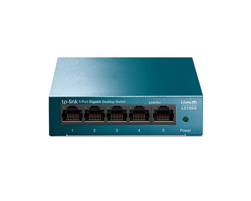 [27471] TP-LINK LITEWAVE SWITCH 5 PUERTOS 10/100/1Gbit METALICO