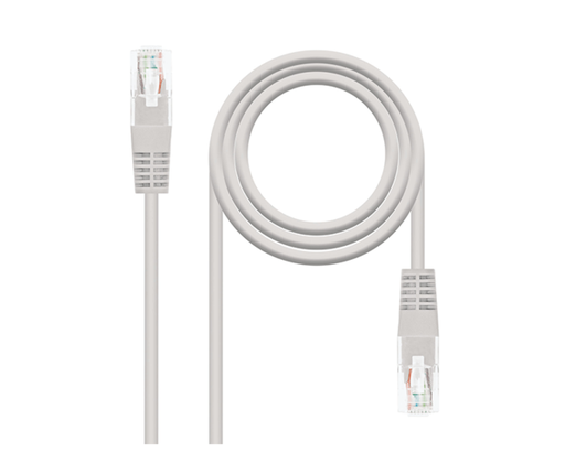 [27062] CABLE DE RED LATIGUILLO RJ45 UTP CAT6 AWG24 0.25 M GRIS NANOCABLE