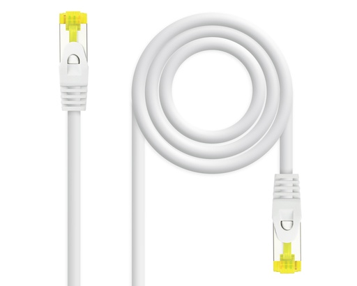 [26947] CABLE DE RED LATIGUILLO RJ45 SFTP CAT6A AWG26 3 M BLANCO NANOCABLE