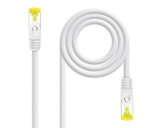 [26940] CABLE DE RED LATIGUILLO RJ45 SFTP CAT6A AWG26 2 M BLANCO NANOCABLE