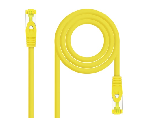 [26934] CABLE DE RED LATIGUILLO RJ45 SFTP CAT6A AWG26 1 M AMARILLO NANOCABLE
