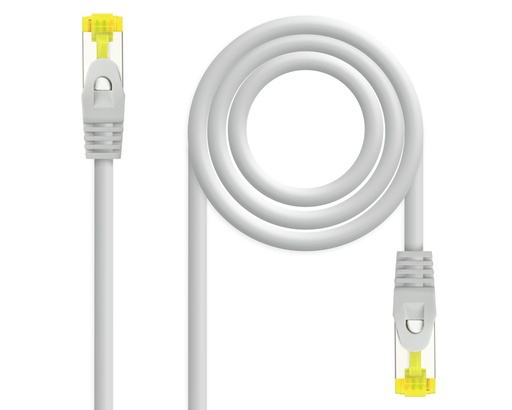 [26927] CABLE DE RED LATIGUILLO RJ45 SFTP CAT6A AWG26 1 M GRIS NANOCABLE