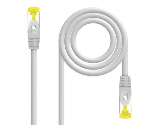 [26920] CABLE DE RED LATIGUILLO RJ45 SFTP CAT6A AWG26 0.5 M GRIS NANOCABLE