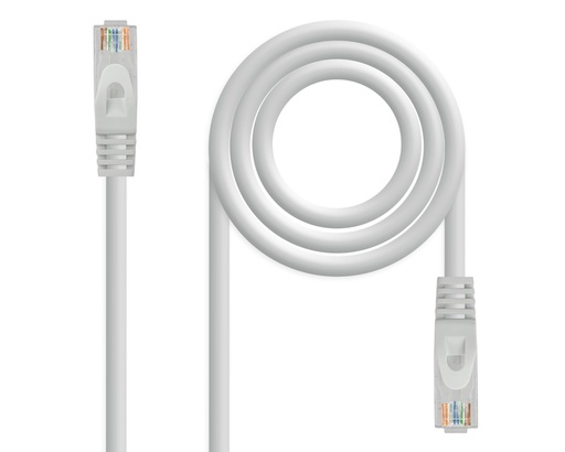 [26919] CABLE DE RED LATIGUILLO RJ45 UTP CAT6A AWG24 15 M GRIS NANOCABLE
