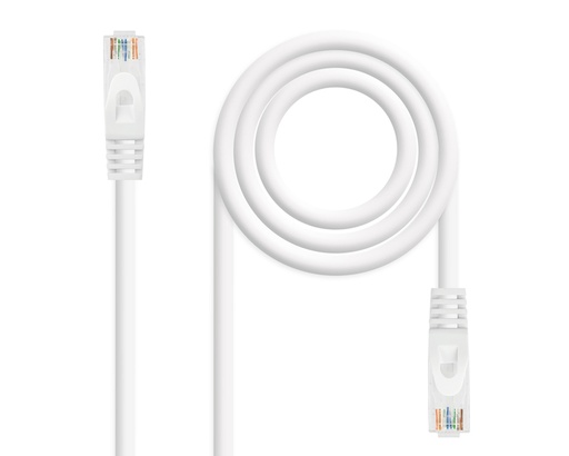 [26906] CABLE DE RED LATIGUILLO RJ45 UTP CAT6A AWG24 2 M BLANCO NANOCABLE