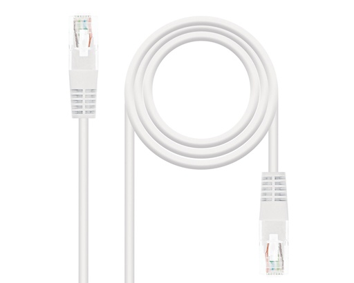 [26351] CABLE DE RED LATIGUILLO RJ45 UTP CAT6 AWG24 2 M BLANCO NANOCABLE