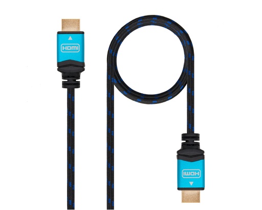 [25412] CABLE HDMI V2.0 4K NEGRO 1M NANOCABLE