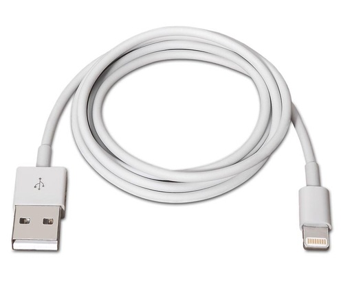 [24976] CABLE DATOS/CARGADOR USB LIGHTNING 1M BLANCO NANOCABLE