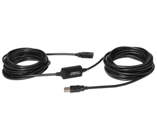 [24972] CABLE EXTENSION USB 2.0 TIPO A/M-A/H 10M NEGRO NANOCABLE