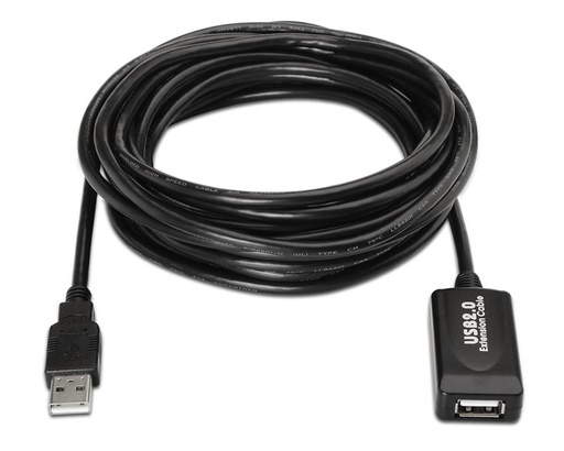 [24971] CABLE EXTENSION USB 2.0 TIPO A/M-A/H 5M NEGRO NANOCABLE