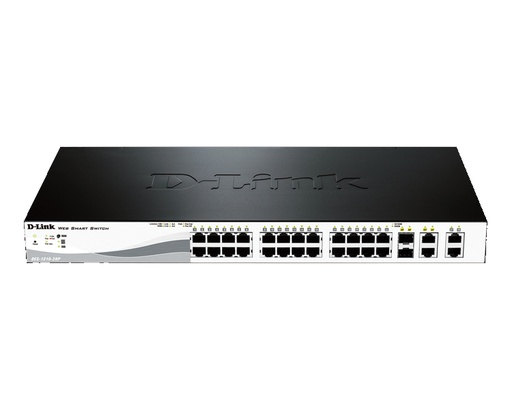 [23196] D-LINK SWITCH 24 PUERTOS 10/100 w/2 Combo 1000BaseT/SFP PoE