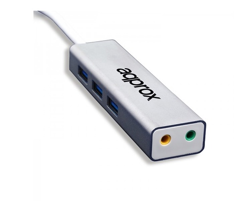 [22261] TARJETA SONIDO USB 5.2 + HUB USB 3.0 APPROX