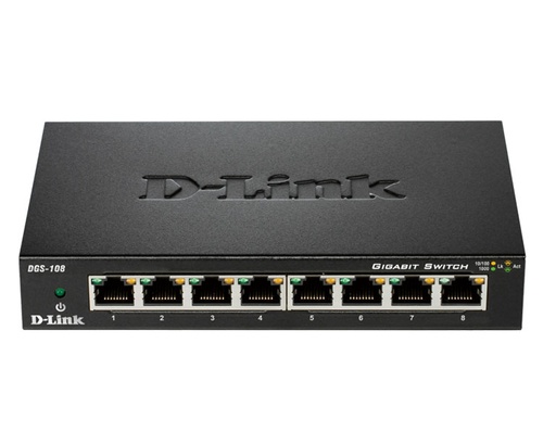 [19953] D-LINK SWITCH 8 PUERTOS 10/100/1Gbit METALICO IPTV