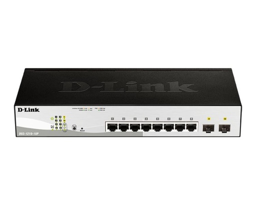 [18276] D-LINK SWITCH 10 PUERTOS 10/100/1Gbit w/2 Combo 1000BaseT/SFP PoE