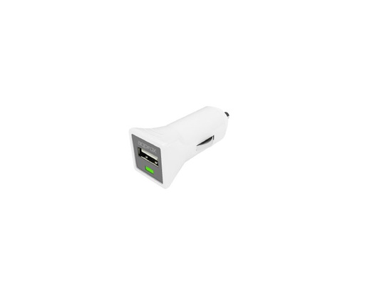 [16426] CARGADOR USB PARA COCHE 1A DESIGN BLANCO APPROX